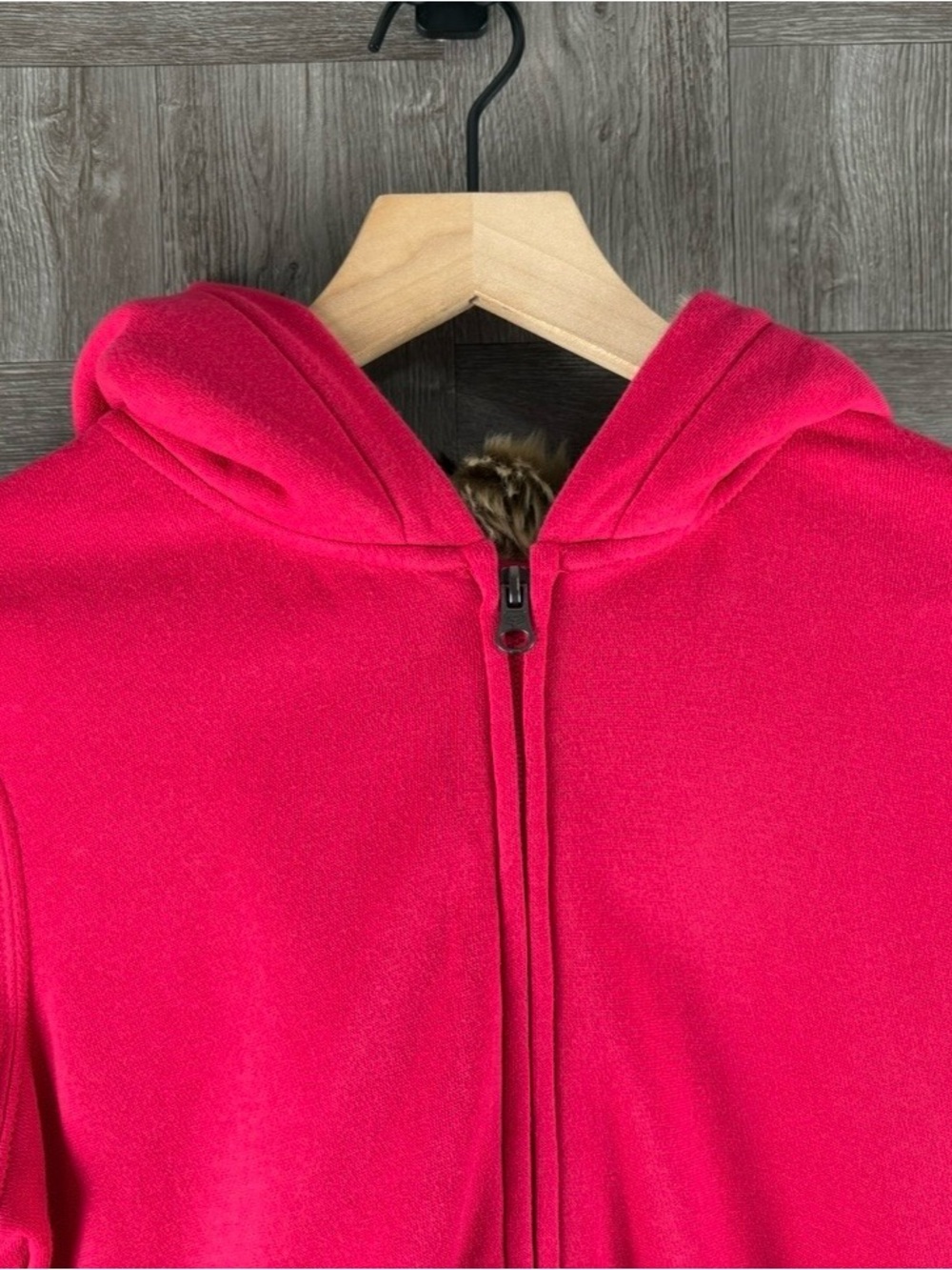 Fox Racing Women’s Vintage Y2K Hot Pink Zip-up Soft Faux-fur Lined Hood Retro - Picture 3 of 13